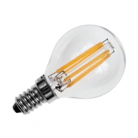LED žiarovka E14 4W/460lm , glóbus G45 , LED vlákno , Teplá biela Obrázok pre LED žiarovka E14 4W/460lm , glóbus G45 , LED vlákno , Teplá biela