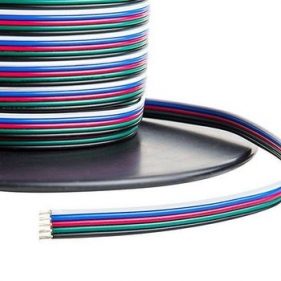 Obrázok pre Kábel 5-žilový RGBW 5x0,5mm2 pre napájanie LED pásov 1m