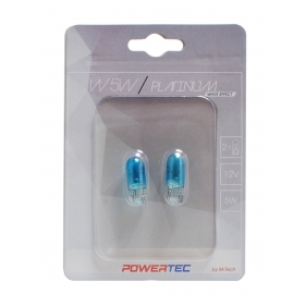 Obrázok pre Autožiarovky Platinum W5W / T10 12V 5W + 130% svietivosti DUO 2ks v balení  Powertec