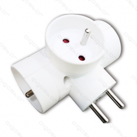 Obrázok pre Adaptér , elektrická rozvodka biela 210001FLT