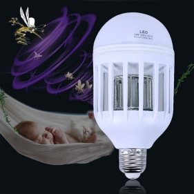 Obrázok pre LED žiarovka E27 9W/720lm , Mosquito Killer Lamp s lapačom hmyzu , studená biela