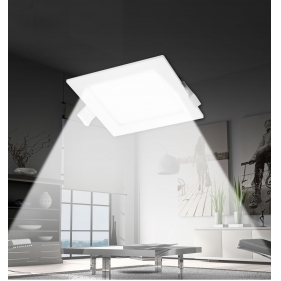 Led Panel štvorcový biely 6W/360lm 115mm studená biela Obrázok pre Led Panel štvorcový biely 6W/360lm 115mm studená biela