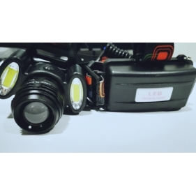 Obrázok pre Led čelová lampa - čelovka CREE T6 nabíjateľná , 4-módová so zabudovanou batériou a funkciou ZOOM+ nabíjačky