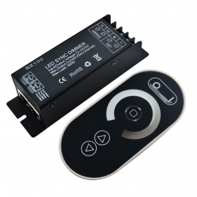 RF dotykový stmievač + diaľkové ovládanie 300W , 12/24V DC . 25A Obrázok pre RF dotykový stmievač + diaľkové ovládanie 300W , 12/24V DC . 25A