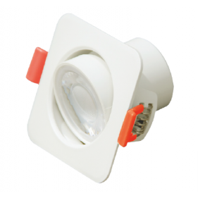Obrázok pre Led Panel štvorcový biely s úzkym uhlom svietenia 38° nastaviteľný 8W/640lm , 74mm , IP40 , Neutrálna biela