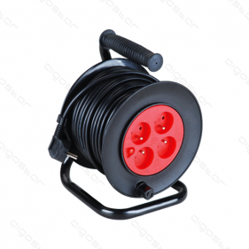 Obrázok pre Predlžovací kábel na cievke , 40m , 4 zásuvky 230V , bubon H05VV-F 3G1.0mm²