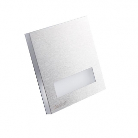Obrázok pre Schodové svietidlo štvorcové KANLUX LINAR MINI 0,8W/15lm , brúsené striebro , 12V DC , studená biela