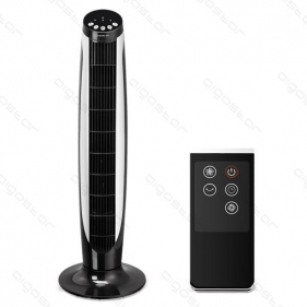 Obrázok pre Stĺpový ventilátor 45W - čierny s časovačom a diaľkovým ovládaním