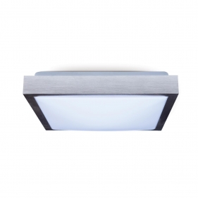 Obrázok pre Lampa Luster PLATO štvorcový 300x300mm , 2xE27 , brúsené striebro