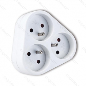 Obrázok pre Adaptér , elektrická rozvodka -3 - biela