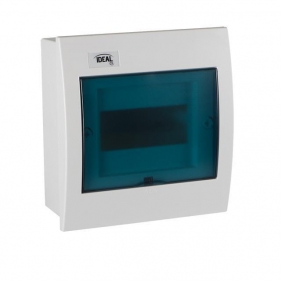 Obrázok pre Plastový rozvádzač pod omietku s DIN lištou IDEAL KDB-F06T 1x6 modulov , IP30 , IK07