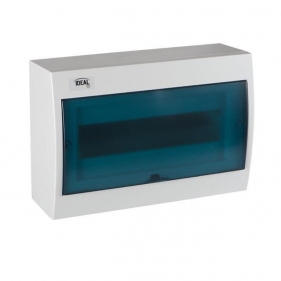 Obrázok pre Plastový rozvádzač na omietku s DIN lištou IDEAL KDB-S12T 1x12 modulov , IP30 , IK07