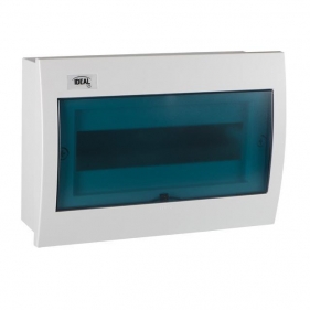 Obrázok pre Plastový rozvádzač pod omietku s DIN lištou IDEAL KDB-F12T 1x12 modulov , IP30 , IK07