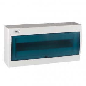 Obrázok pre Plastový rozvádzač na omietku s DIN lištou IDEAL KDB-S18T 1x18 modulov , IP30 , IK07