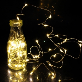 Obrázok pre Dekoračné LED osvetlenie na batérie 3xAA , 1,5V , IP20 , 5M, 50LED , Teplá biela