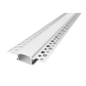Obrázok pre Led zápustný profil hliníkový do sadrokartonu Minilux strieborný s mliečnou krytkou - 2m