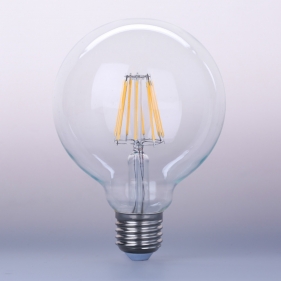 LED žiarovka E27 8W/800lm , LED vlákno G95 , teplá = 80W Obrázok pre LED žiarovka E27 8W/800lm , LED vlákno G95 , teplá = 80W