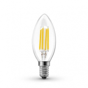 LED žiarovka E14 5W/540lm , svieca LED vlákno , teplá = 55W Obrázok pre LED žiarovka E14 5W/540lm , svieca LED vlákno , teplá = 55W