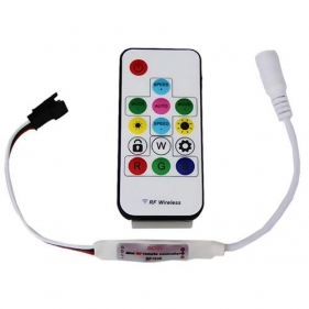 RF ovládač RGB + diaľkové ovládanie 14 tlačidiel 72W , 6A so spojkou WS2811 Obrázok pre RF ovládač RGB + diaľkové ovládanie 14 tlačidiel 72W , 6A so spojkou WS2811
