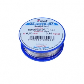 Obrázok pre Cín s tavidlom na spájkovanie CYNEL UNIPRESS 0.50mm , 100g , olovnatý