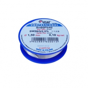 Obrázok pre Cín s tavidlom na spájkovanie CYNEL UNIPRESS 1.50mm , 100g , olovnatý