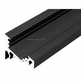 Obrázok pre Led profil rohový hliníkový Corner10 čierny bez krytky - 1m