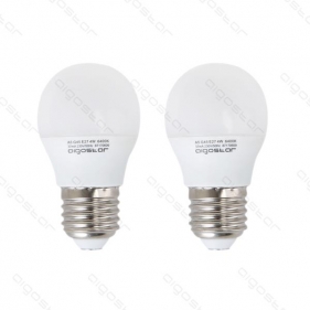 Obrázok pre Sada 2ks LED žiarovka E27 3W/255lm , glóbus G45 , Studená biela
