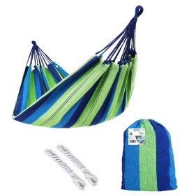 Hojdacia sieť Hamaka Relax farebná robustná 200x150cm , modrá Obrázok pre Hojdacia sieť Hamaka Relax farebná robustná 200x150cm , modrá