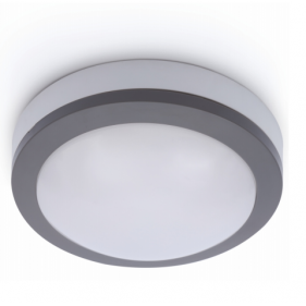Vodeodolný Led Panel Ceiling kruhový sivý VERA 12W/900lm 170mm , IK06 , IP65 , neutrálna biela Obrázok pre Vodeodolný Led Panel Ceiling kruhový sivý VERA 12W/900lm 170mm , IK06 , IP65 , neutrálna biela