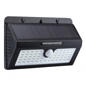 Nástenné Solárne LED osvetlenie IP65 , 55LED, so senzorom , Studená biela - 1-mód svietenia Obrázok pre Nástenné Solárne LED osvetlenie IP65 , 55LED, so senzorom , Studená biela - 1-mód svietenia