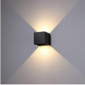 Nástenné vonkajšie svietidlo čierne WallLamp 10W , 2xCOB , IP65 , Studená biela s nastaviteľným uhlom svietenia Obrázok pre Nástenné vonkajšie svietidlo čierne WallLamp 10W , 2xCOB , IP65 , Studená biela s nastaviteľným uhlom svietenia