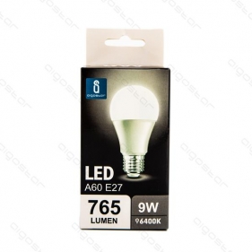 LED žiarovka E27 9W/765lm , klasik A60 , BOX , Studená biela Obrázok pre LED žiarovka E27 9W/765lm , klasik A60 , BOX , Studená biela