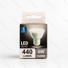 LED žiarovka GU10 6W/440lm , BOX , Studená biela Obrázok pre LED žiarovka GU10 6W/440lm , BOX , Studená biela