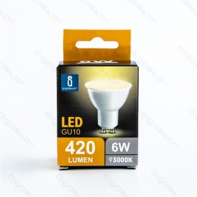 LED žiarovka GU10 6W/420lm , BOX , Teplá biela Obrázok pre LED žiarovka GU10 6W/420lm , BOX , Teplá biela