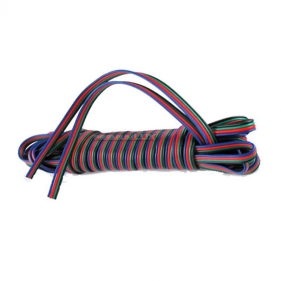 Kábel 4-žilový RGB 4x0,5mm2 pre napájanie LED pásov 1m Obrázok pre Kábel 4-žilový RGB 4x0,5mm2 pre napájanie LED pásov 1m