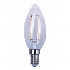 LED žiarovka FILUX E14 2W/180lm , svieca LED vlákno , Teplá biela Obrázok pre LED žiarovka FILUX E14 2W/180lm , svieca LED vlákno , Teplá biela