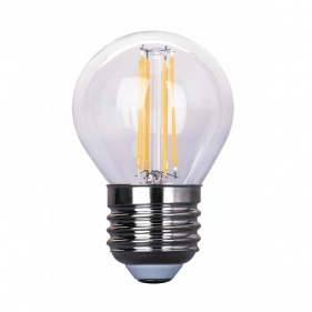 LED žiarovka FILUX E27 4W/410lm , G45 LED vlákno , Teplá biela Obrázok pre LED žiarovka FILUX E27 4W/410lm , G45 LED vlákno , Teplá biela