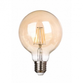 Obrázok pre LED žiarovka FILUX E27 4W/380lm , G95 LED vlákno , Teplá biela
