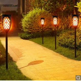Obrázok pre Solárna LED fakľa LifeLike Flame 4 , záhradná lampa živý plameň s tromi módmi svietenia