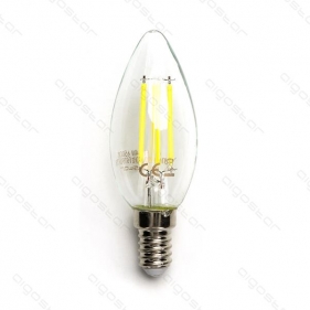LED žiarovka E14 4W/470lm , svieca LED vlákno , Studená biela Obrázok pre LED žiarovka E14 4W/470lm , svieca LED vlákno , Studená biela