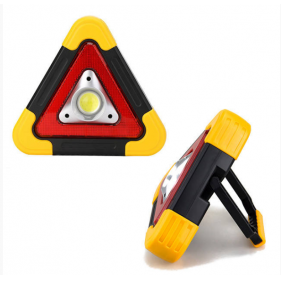 Obrázok pre Multifunkčný pracovný LED reflektor nabíjateľný s výstražným trojuholníkom , COB , 500lm