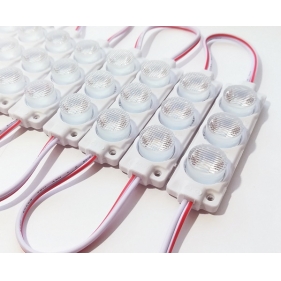Obrázok pre LED Modul 3W/270lm , 12V , IP65 teplá , s 3xSMD LED a šošovkami