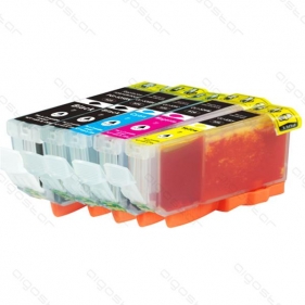 Obrázok pre Sada 10ks Canon PGI-525BK+CLI-526BK+CLI-526M+CLI-526C+CLI526Y - po 2ks - kompatibil