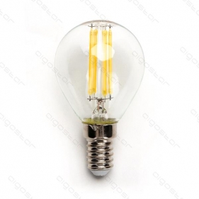 LED žiarovka E14 4W/470lm , glóbus G45 LED vlákno , Teplá biela Obrázok pre LED žiarovka E14 4W/470lm , glóbus G45 LED vlákno , Teplá biela