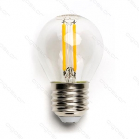 LED žiarovka E27 4W/470lm , glóbus G45 LED vlákno , Teplá biela Obrázok pre LED žiarovka E27 4W/470lm , glóbus G45 LED vlákno , Teplá biela