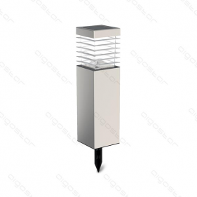 Solárna LED záhradná lampa sivá 0,4W/15lm , IP44 , Studená biela Obrázok pre Solárna LED záhradná lampa sivá 0,4W/15lm , IP44 , Studená biela