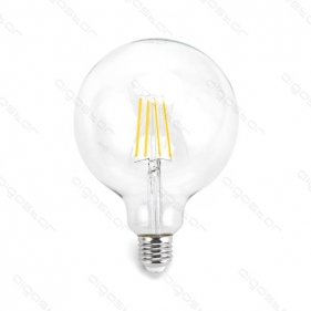 LED žiarovka E27 6W/750lm , G125 LED vlákno , Teplá Obrázok pre LED žiarovka E27 6W/750lm , G125 LED vlákno , Teplá