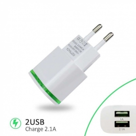 Obrázok pre EU vysoko-rýchlostná nabíjačka 2,1A , 2x USB Port