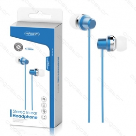 Obrázok pre Slúchadlá EJ-0203M , 3.5mm Jack , 1.2M Modré s mikrofónom