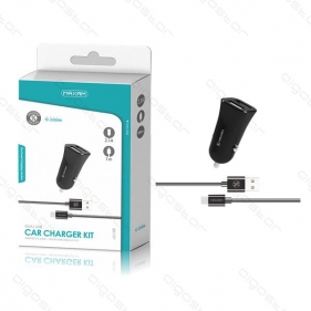 Obrázok pre Adaptér do automobilových zapaľovačov, autonabíjačka 12/24V DC, 2x USB, 2.1A + kábel micro USB, Čierna